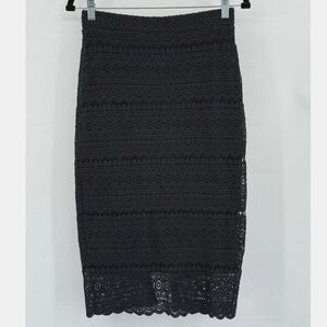 Zara Trafaluc Women's Black Lace Pencil Skirt size XS Fairycore Whimsigoth‎